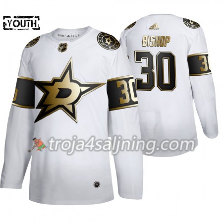 Dallas Stars tröja Ben Bishop 30 2019-2020 Adidas Golden Edition Vit Authentic - NHL Tröjor Barn